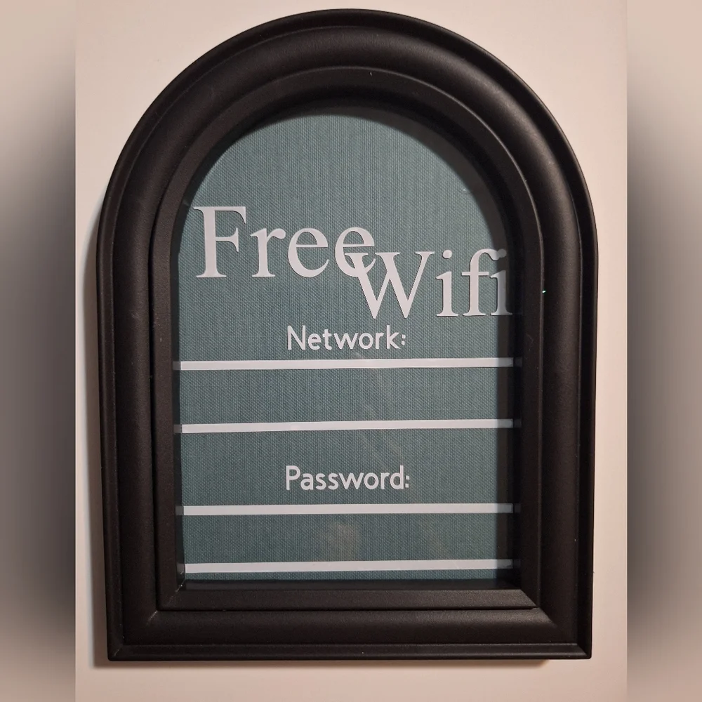 5x7 Arched Glass Frame Design For WiFi Info